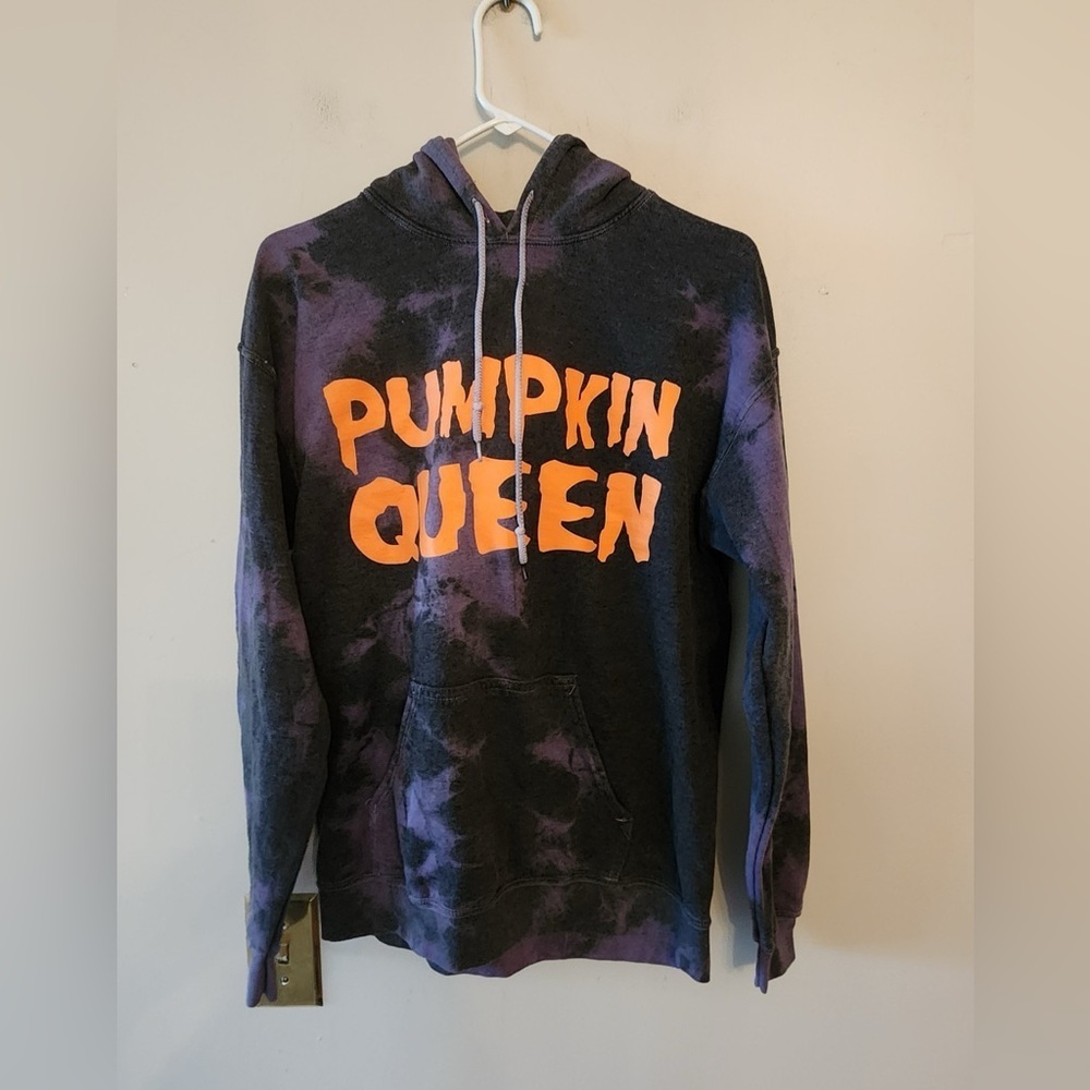 Pumpkin queen tye dye hoodie size womens small oversized